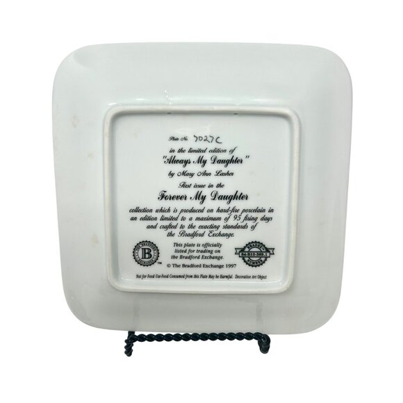 Limited Edition Bradford Exchange Always My Daughter Plate By Mary Ann Lasher - Picture 2 of 9